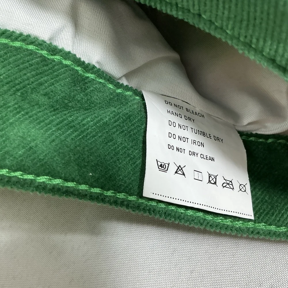 Womans NWT Potili Green Cordoury Flared Pants 16 Button Fly - Picture 5 of 6